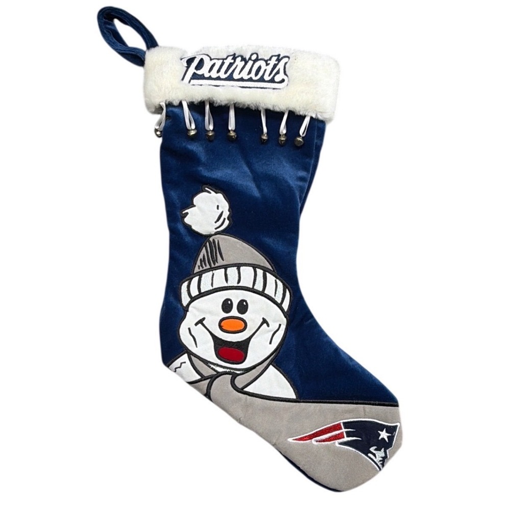 New England Patriots Snowman Christmas Stocking NFL Football Fan Holiday‎ Decor